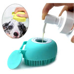 2-in-1 Dog Bathing Brush — Shampoo Dispenser & Massage Brush for Dogs