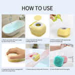 2-in-1 Dog Bathing Brush — Shampoo Dispenser & Massage Brush for Dogs